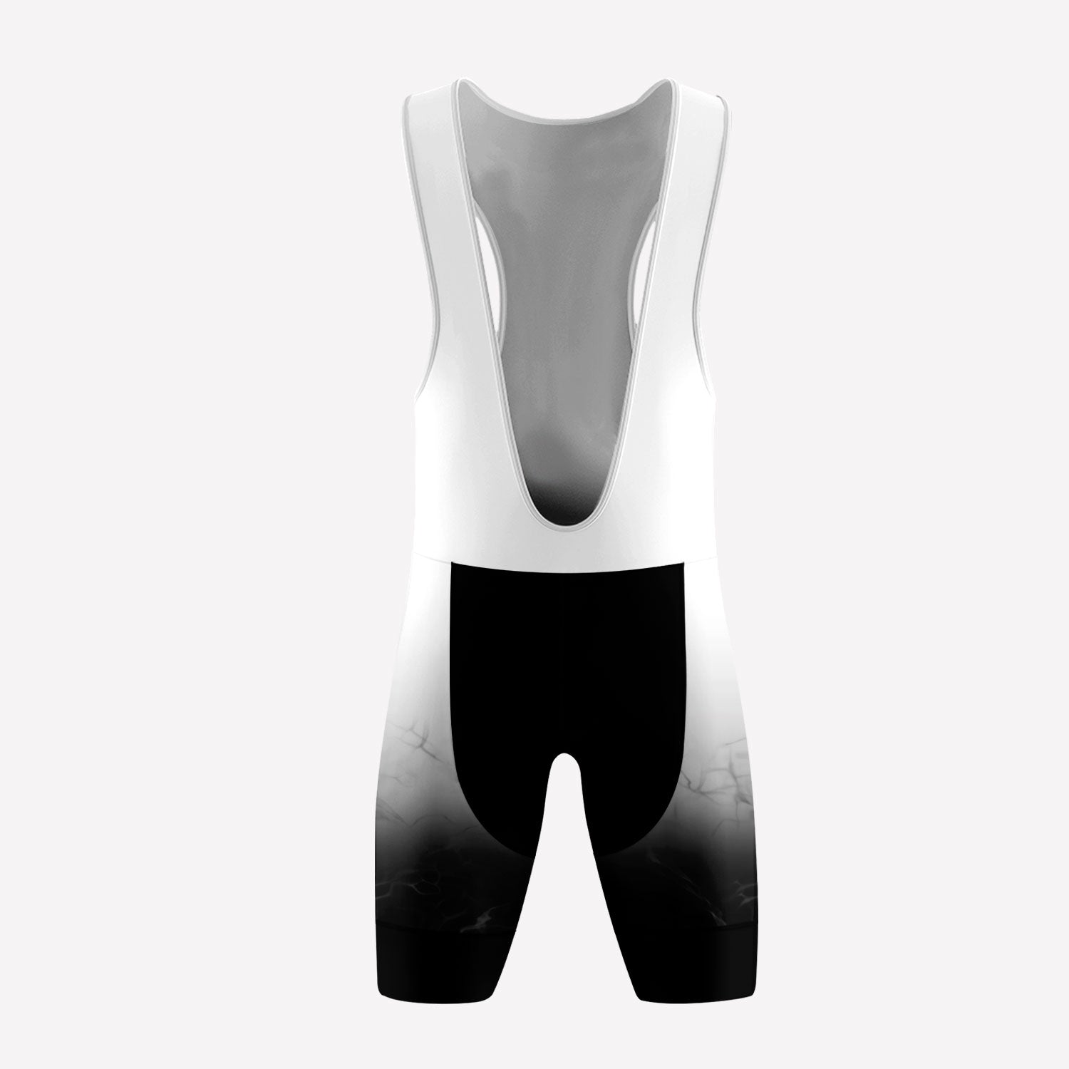 Men's Black & White Parody Racing Style Custom Cycling Bib