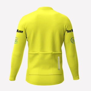 Men's Yellow Sigma Racing Style Custom Cycling Jersey