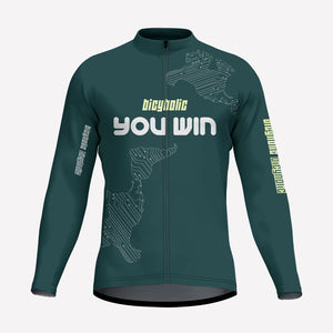 Men's Green You Win Custom Cycling Jersey