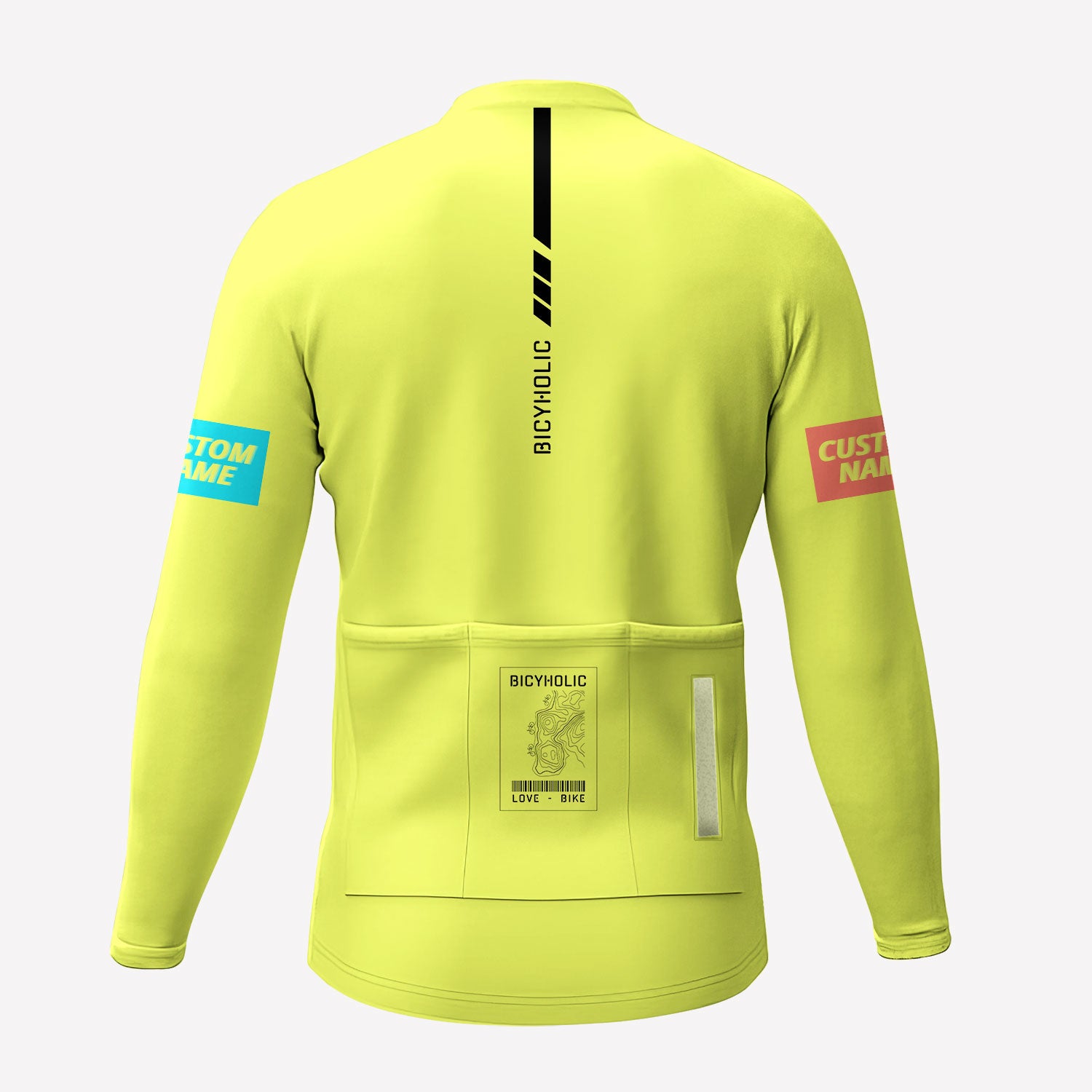 Men’s Neon Yellow Custom Cycling Jersey