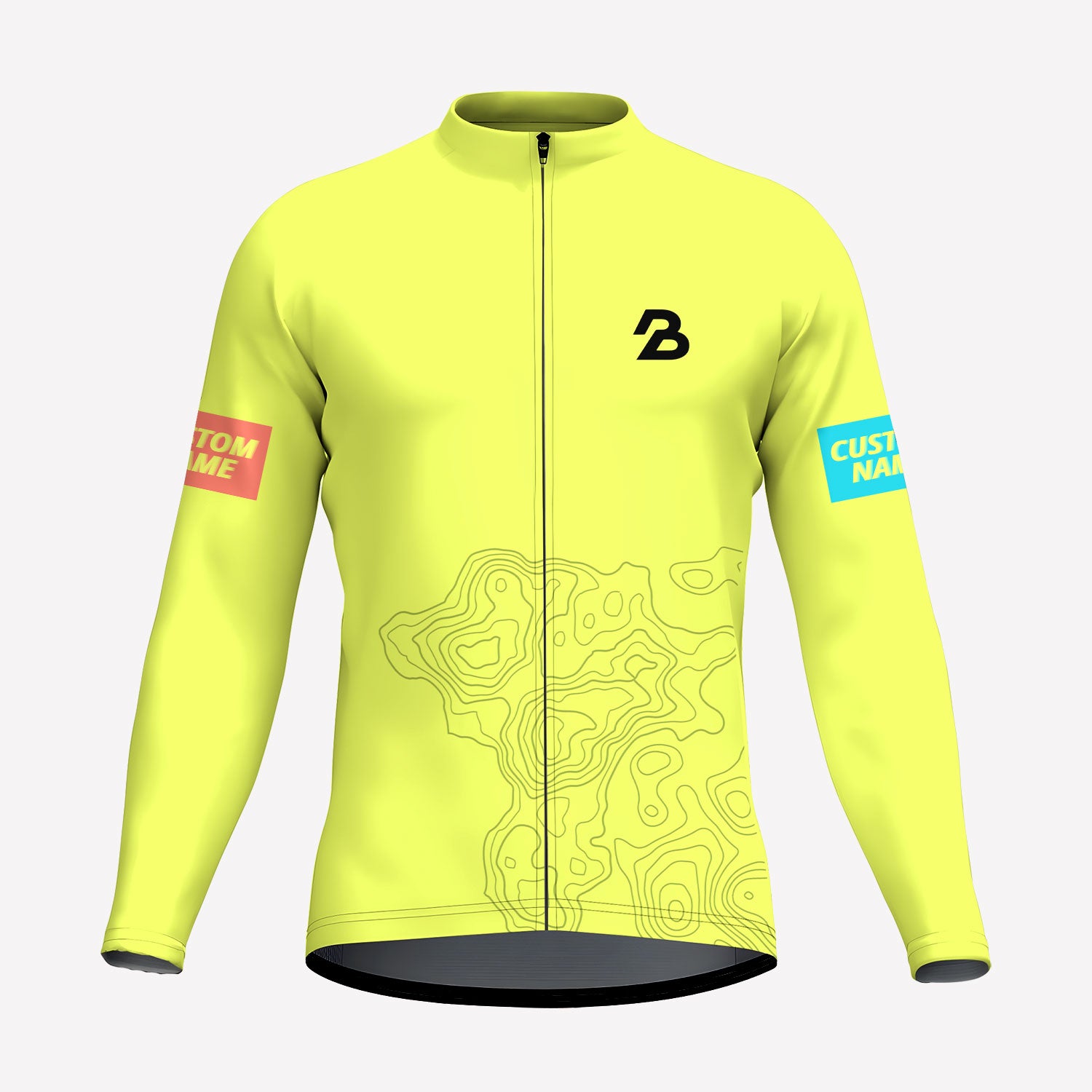 Men’s Neon Yellow Custom Cycling Jersey