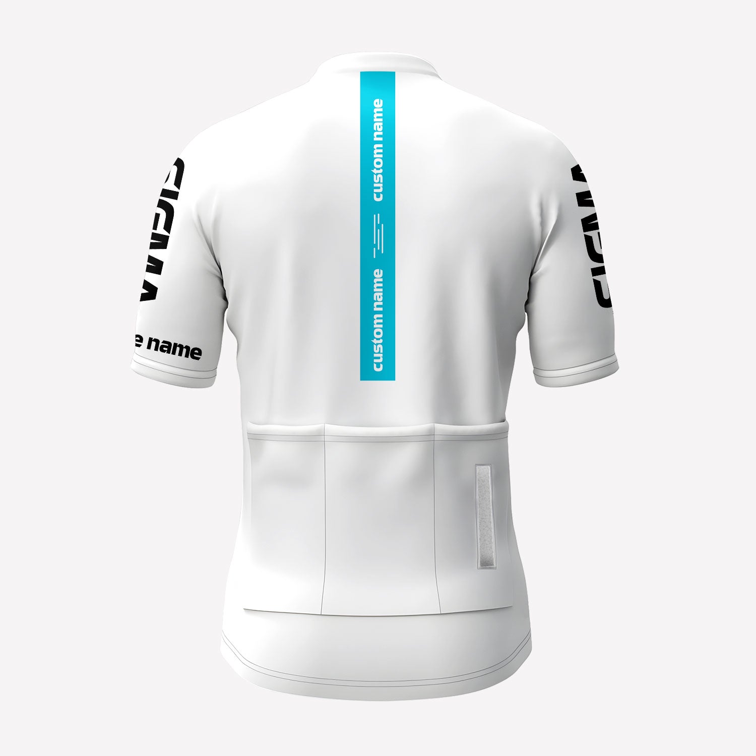 Men's White Sigma Racing Style Custom Cycling Jersey