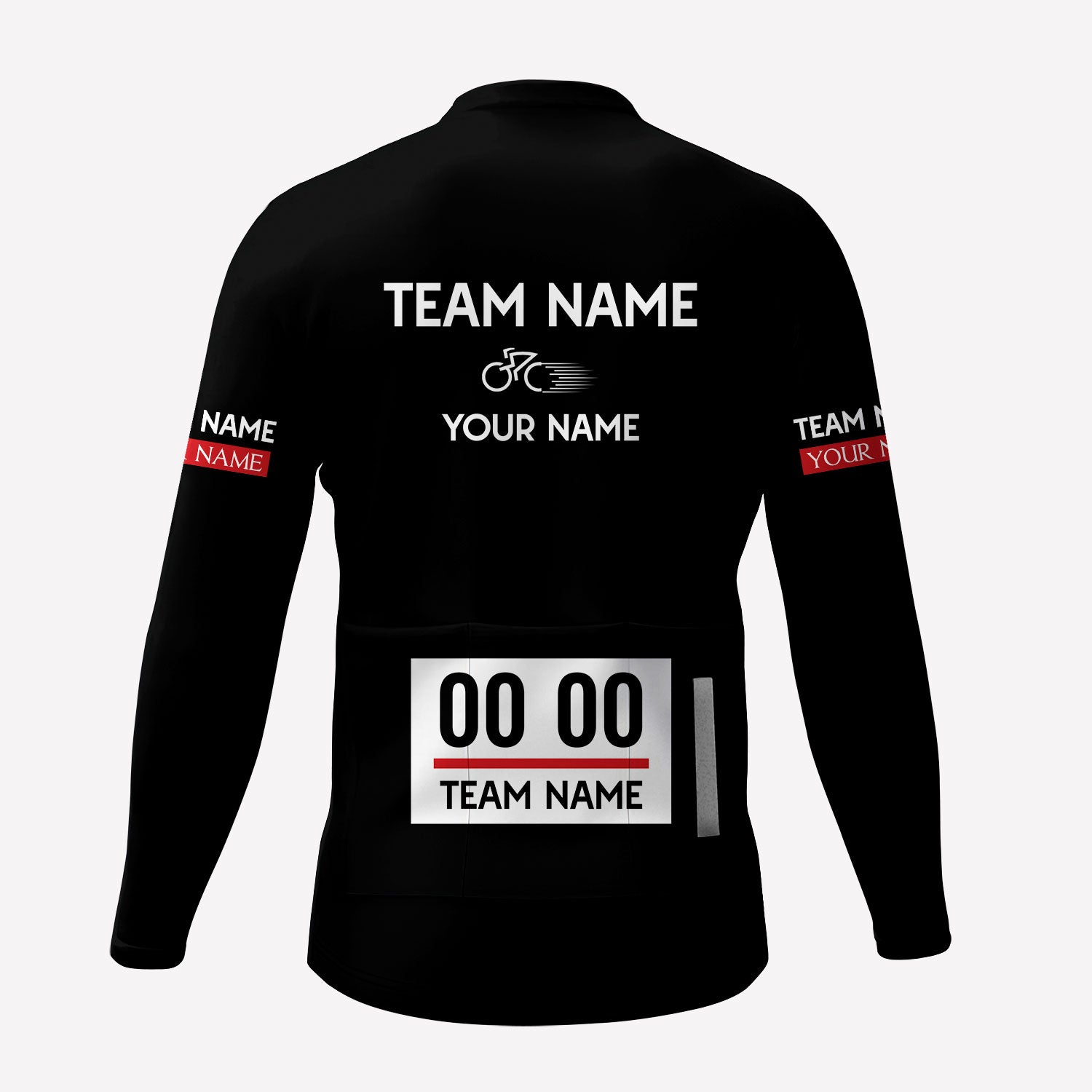 Men's Black Parody Racing Style Custom Cycling Jersey