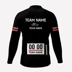 Men's Black Parody Racing Style Custom Cycling Jersey