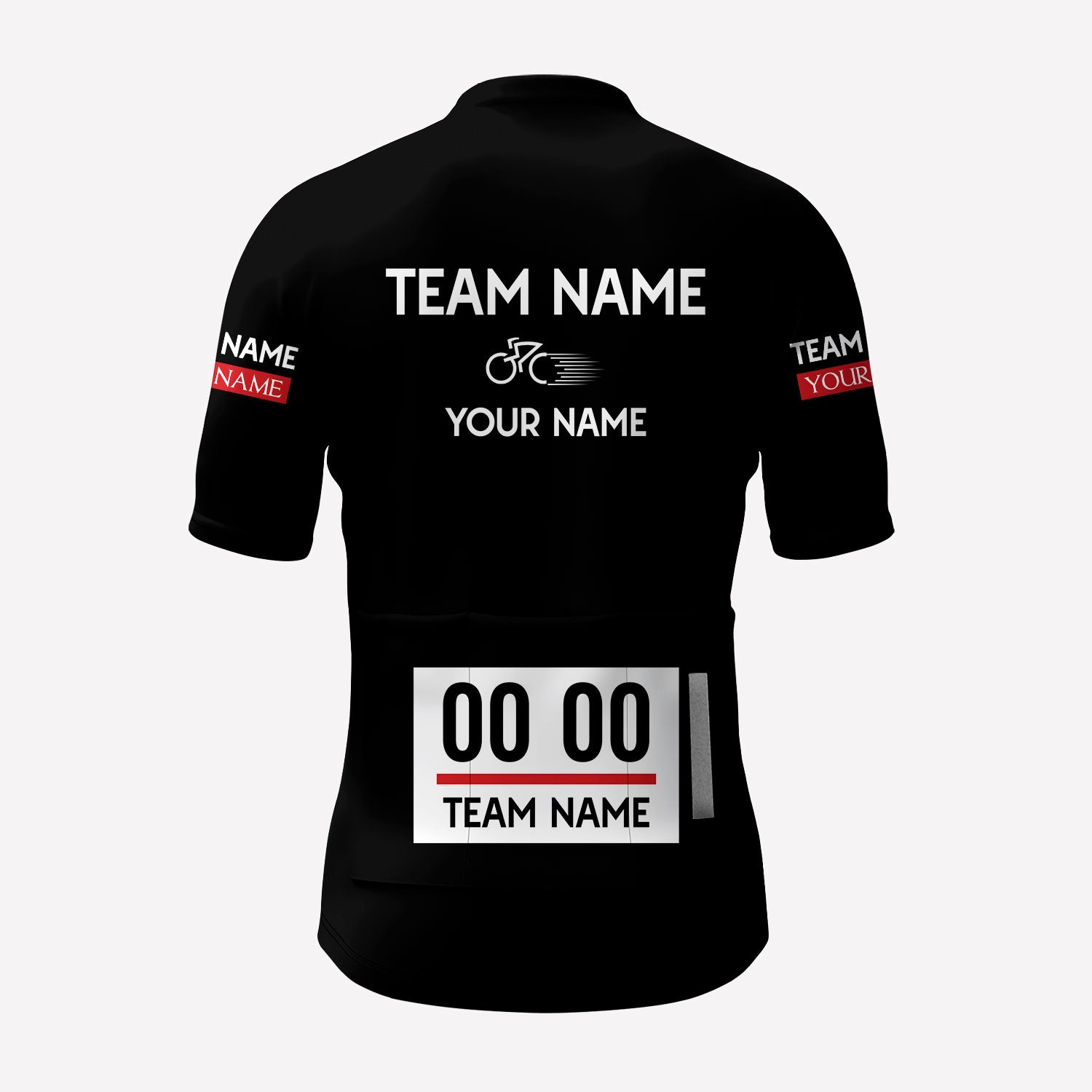 Men's Black Parody Racing Style Custom Cycling Jersey