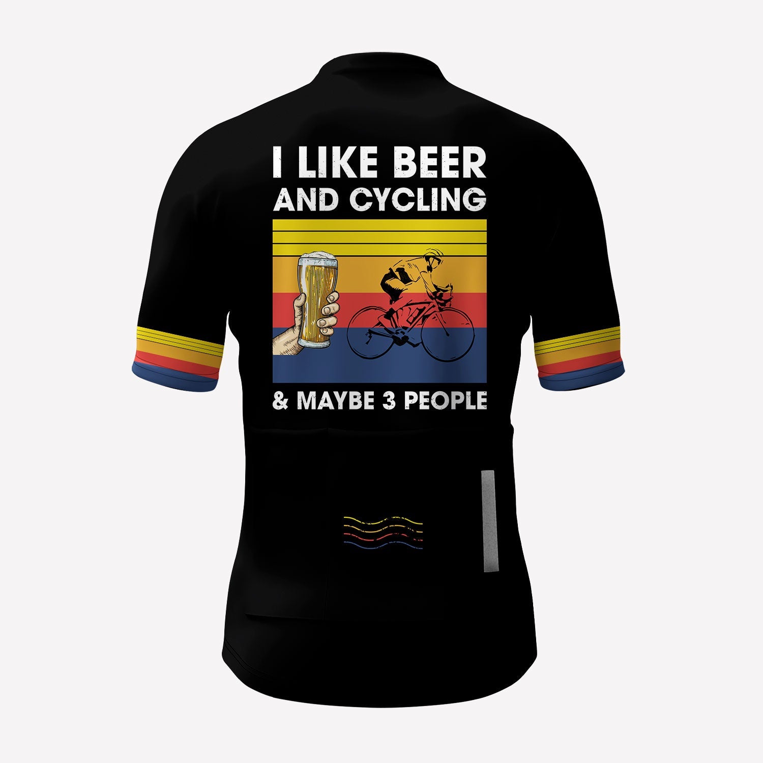 Men's I Like Beer And Cycling & Maybe 3 People Cycling Jersey