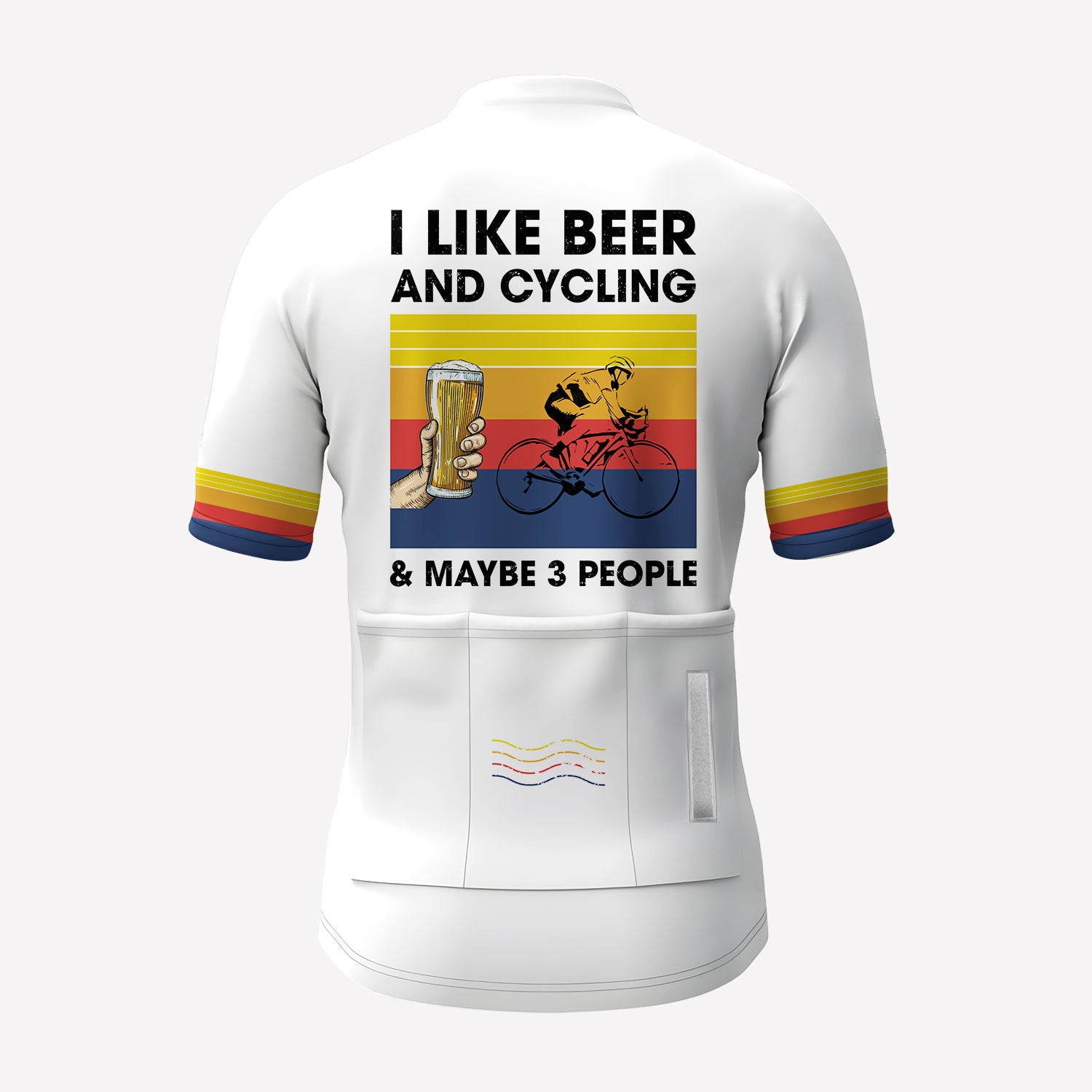 Men's I Like Beer And Cycling & Maybe 3 People Cycling Jersey