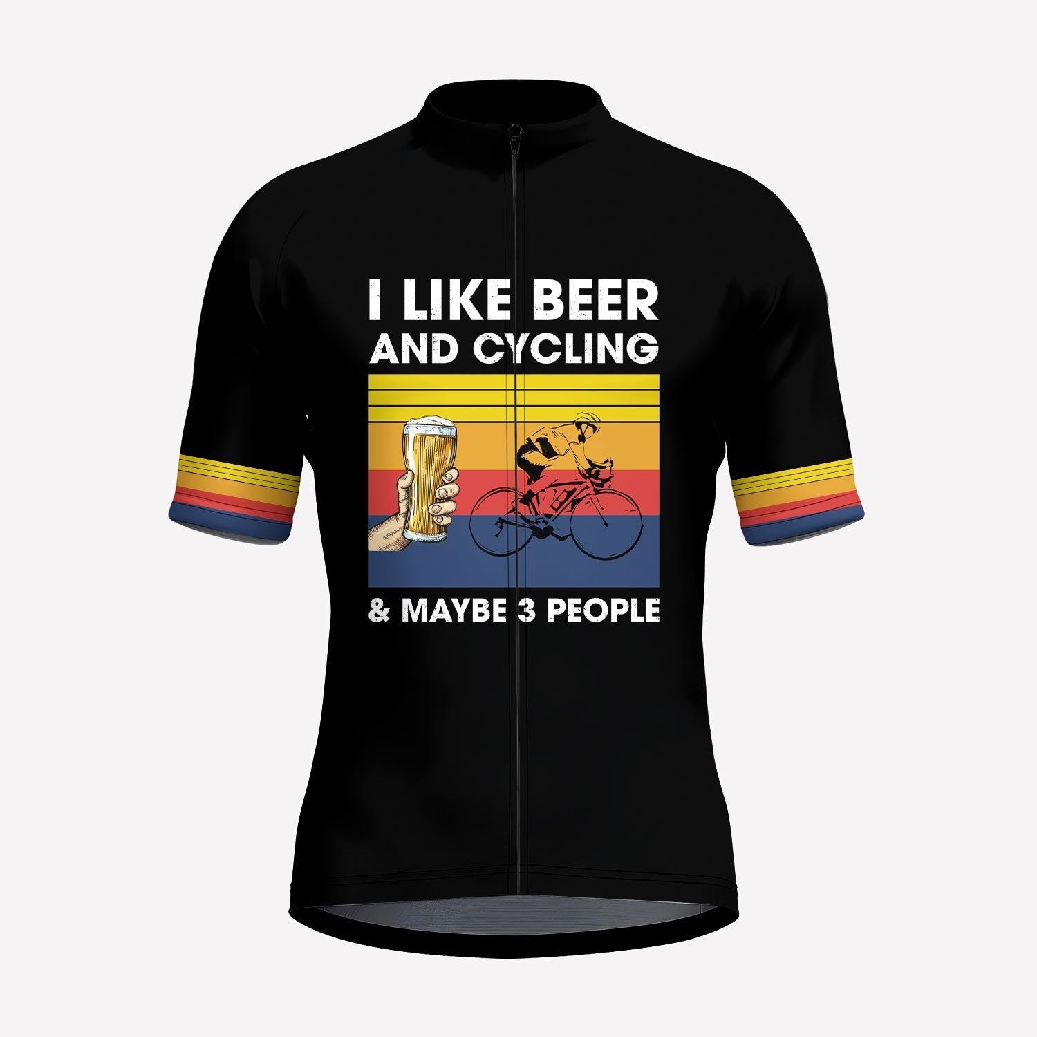 Men's I Like Beer And Cycling & Maybe 3 People Cycling Jersey