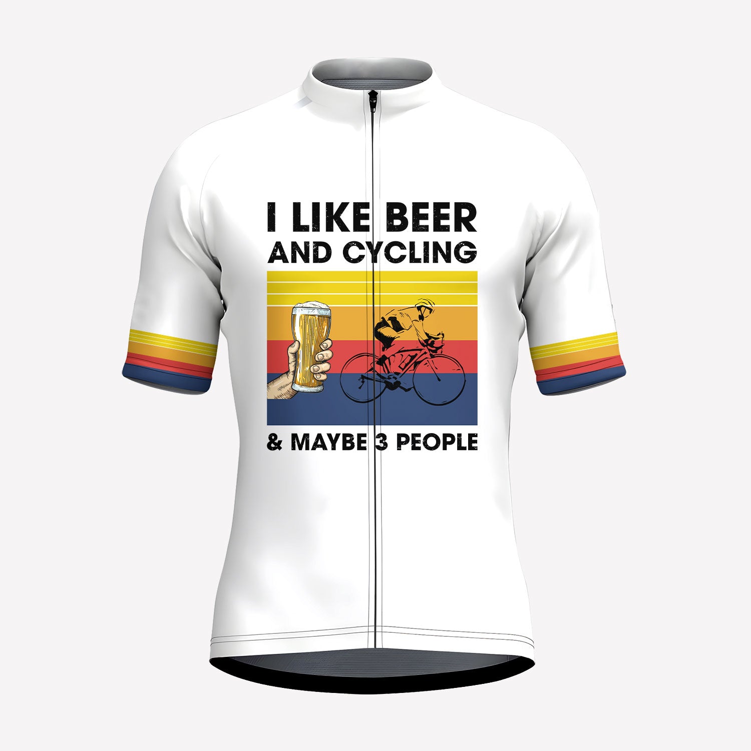Men's I Like Beer And Cycling & Maybe 3 People Cycling Jersey