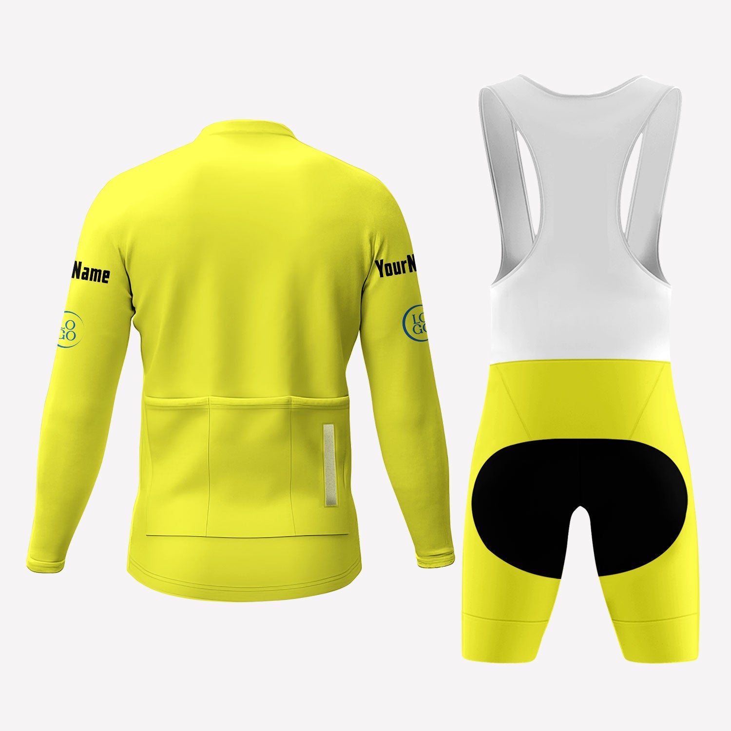 Men's Yellow Sigma Racing Style Custom Cycling Kit