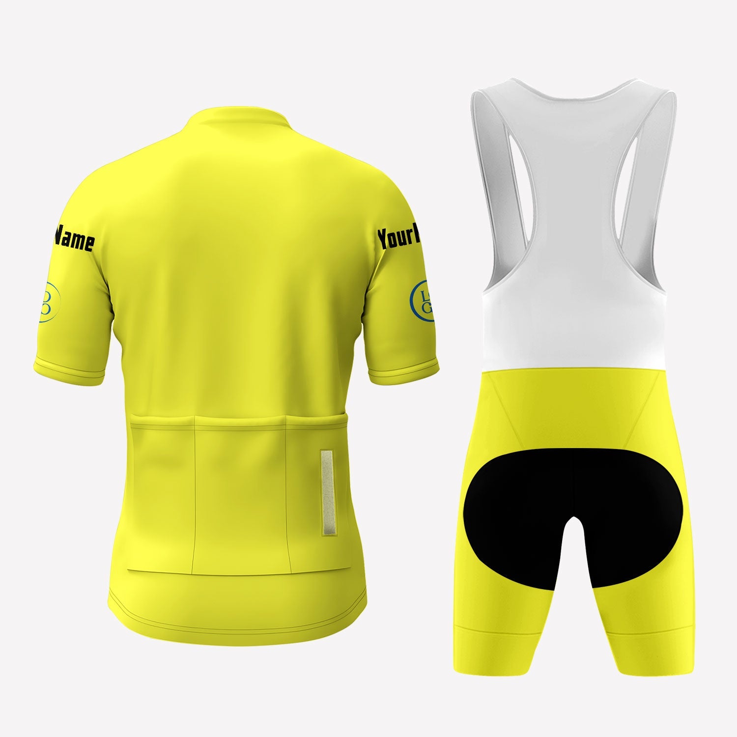 Men's Yellow Sigma Racing Style Custom Cycling Kit