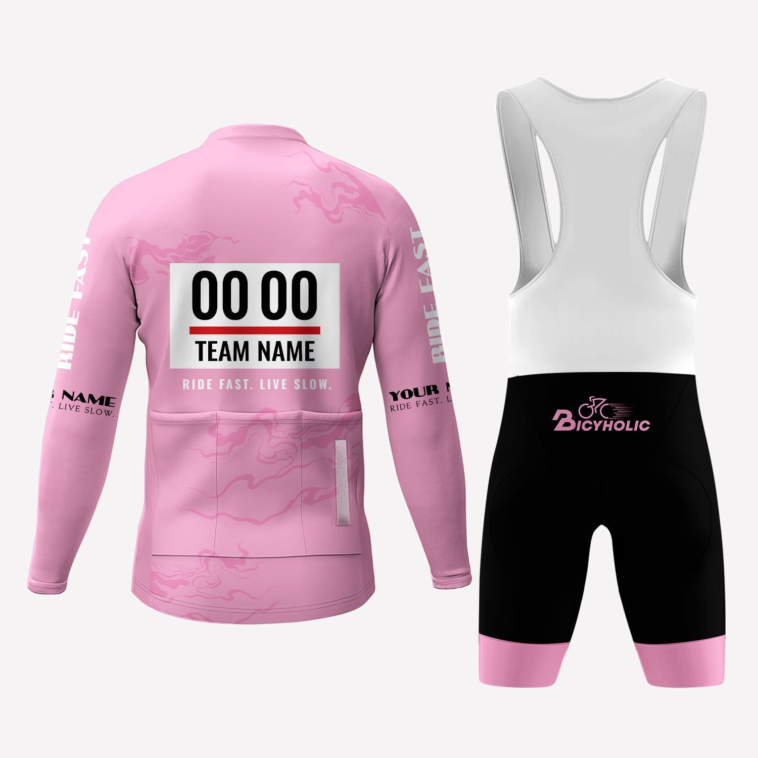 Men's Pink Race Custom Cycling Kit