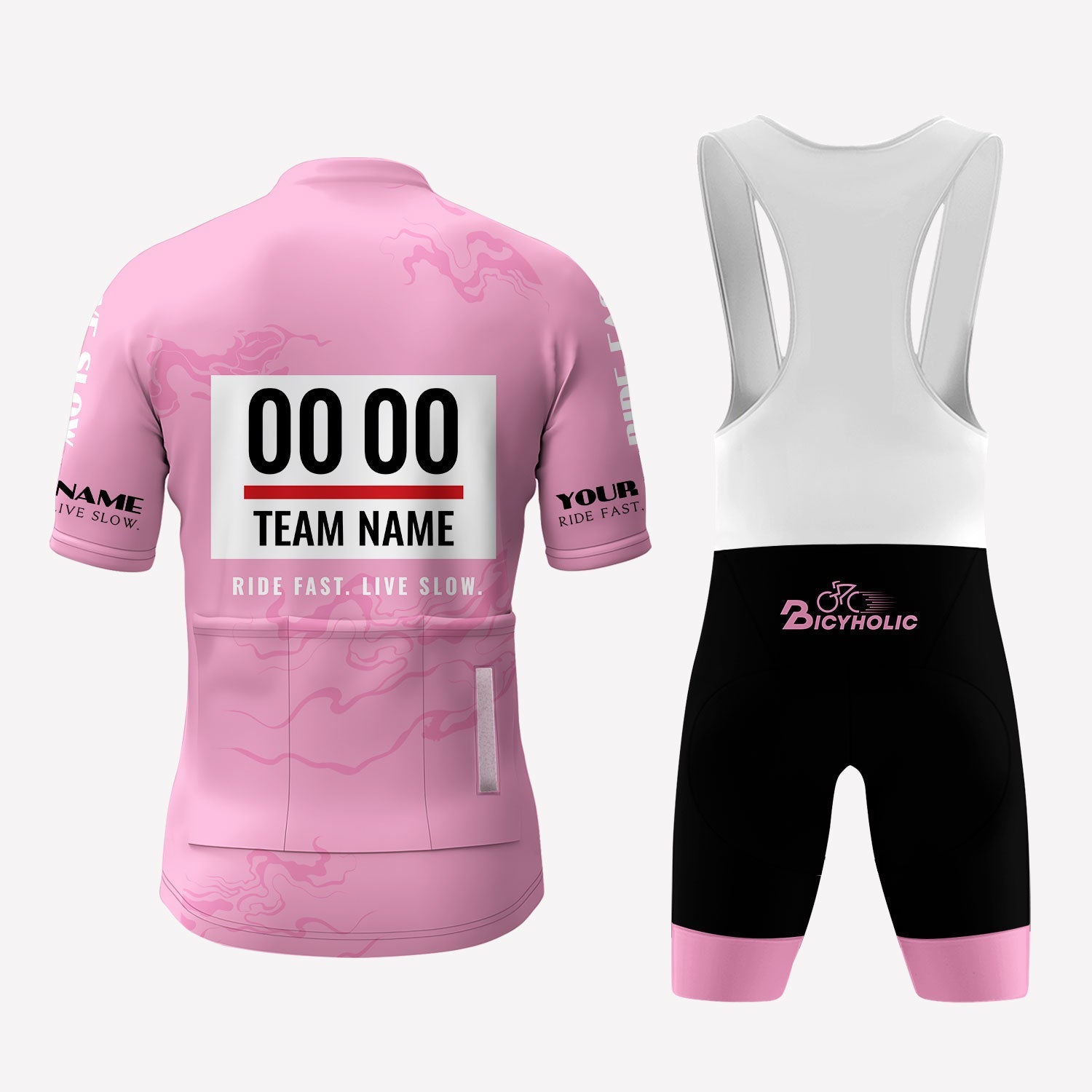 Men's Pink Race Custom Cycling Kit