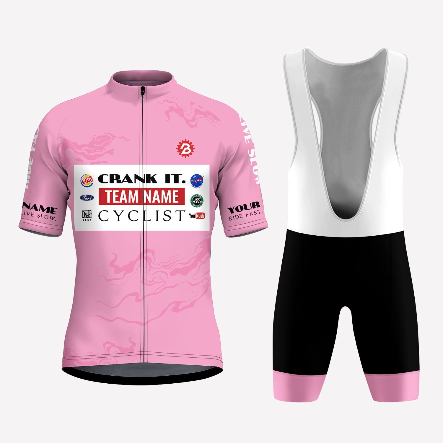 Men's Pink Race Custom Cycling Kit