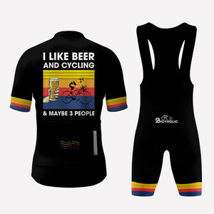 Men's I Like Beer And Cycling & Maybe 3 People Cycling Kit