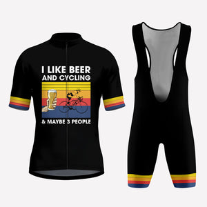 Men's I Like Beer And Cycling & Maybe 3 People Cycling Kit