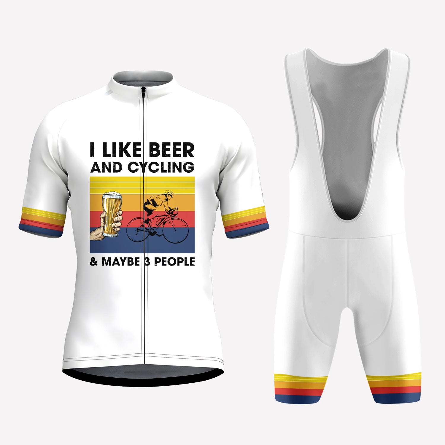 Men's I Like Beer And Cycling & Maybe 3 People Cycling Kit
