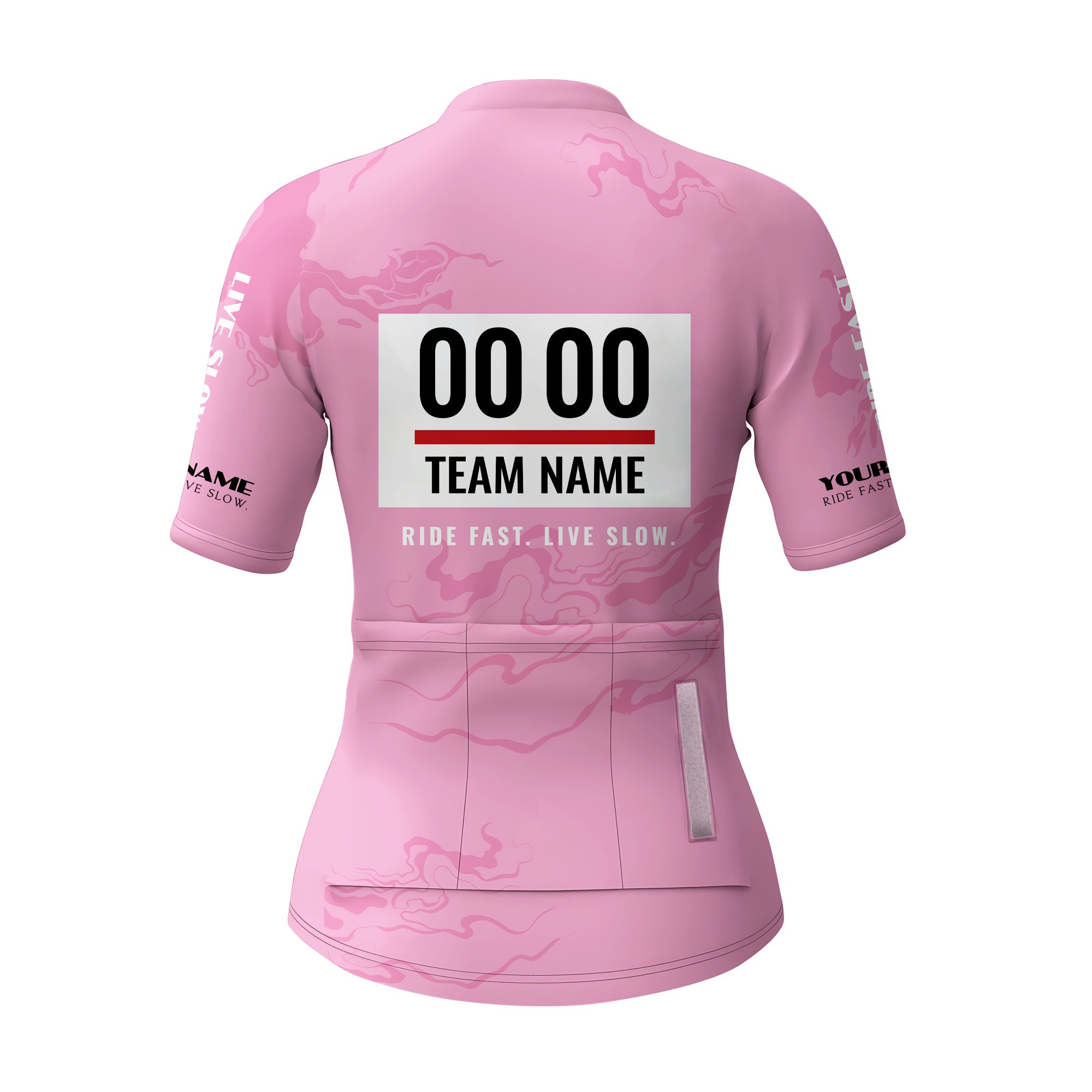 Women's Pink Race Custom Cycling Jersey