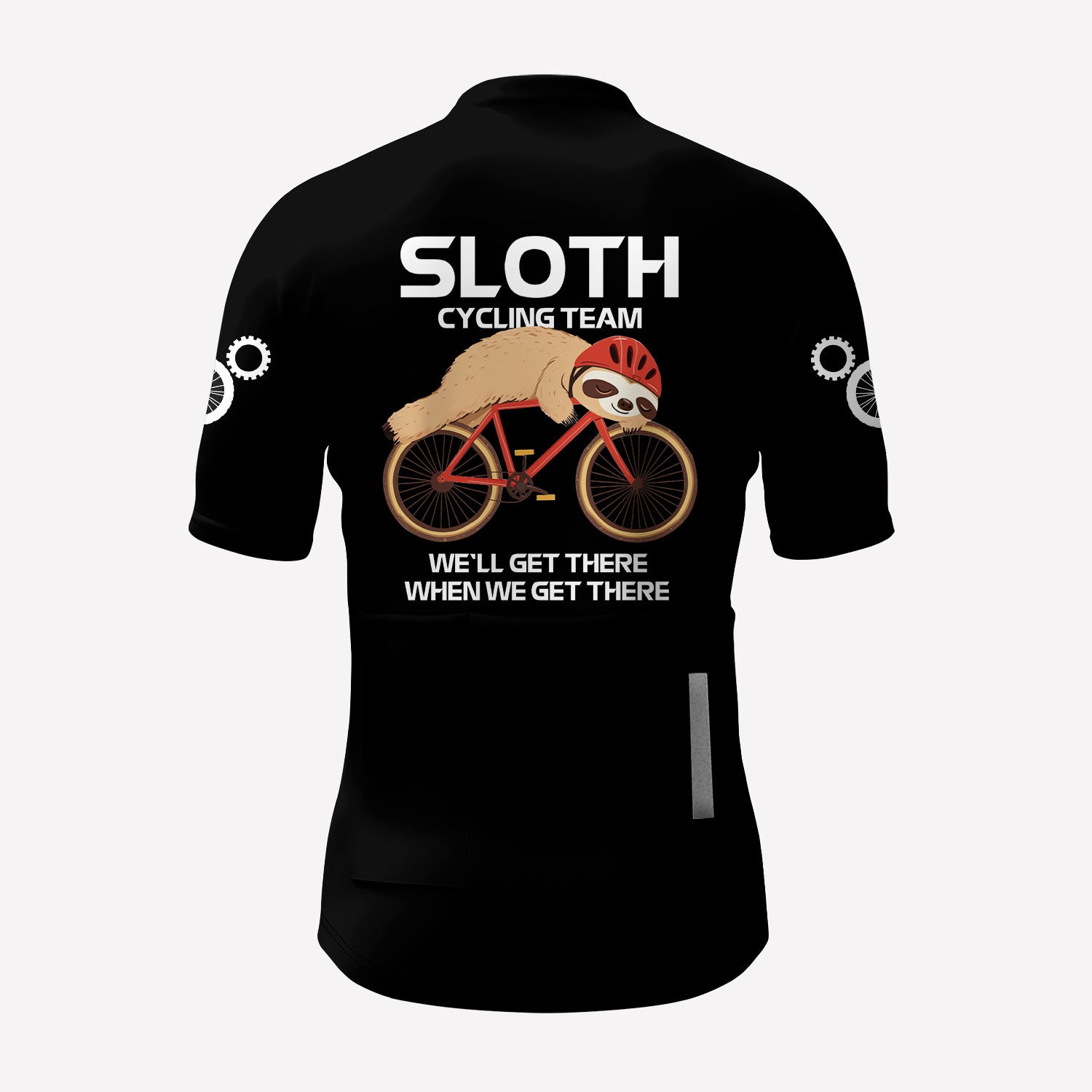 Men's Black Sloth Team Cycling Jersey