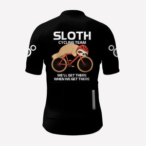 Men's Black Sloth Team Cycling Jersey