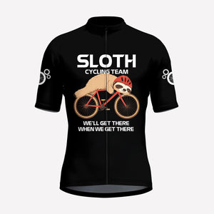 Men's Black Sloth Team Cycling Jersey