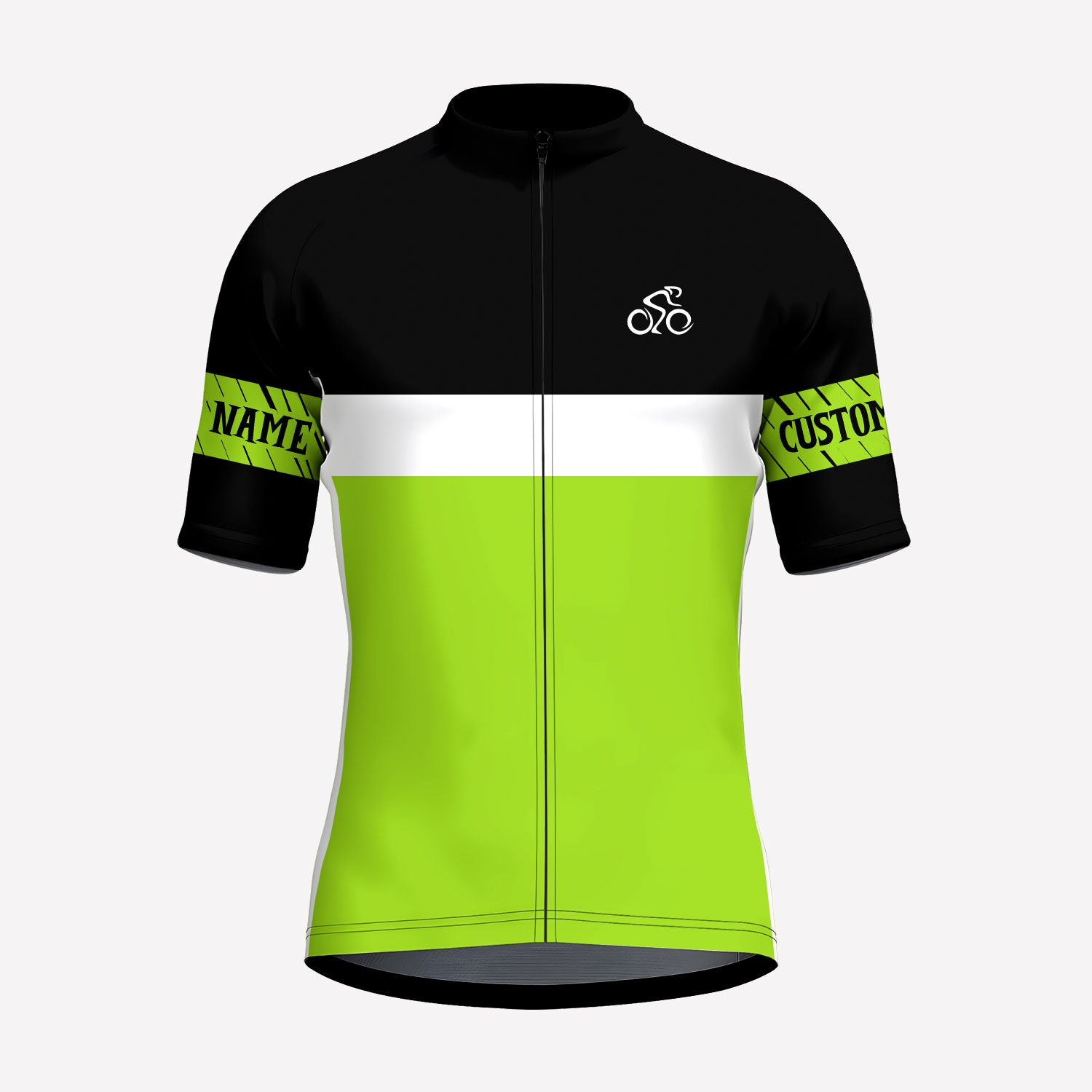 Men's Neon Green Custom Cycling Jersey