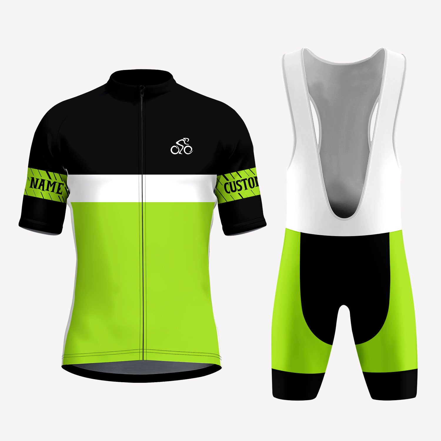 Men's Neon Green Custom Cycling Kit