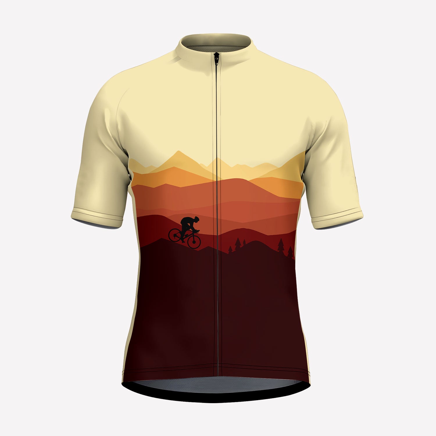 Men's Sunset Cyclist Cycling Jersey