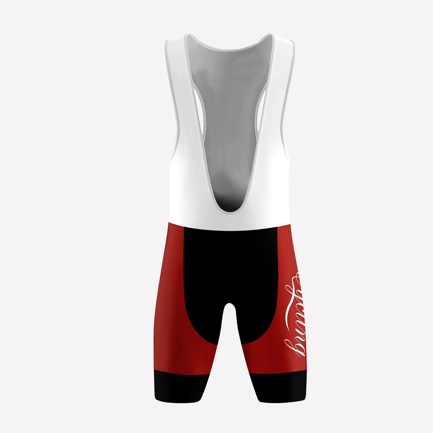 Men's Red Enjoy Cycling Custom Cycling Bib