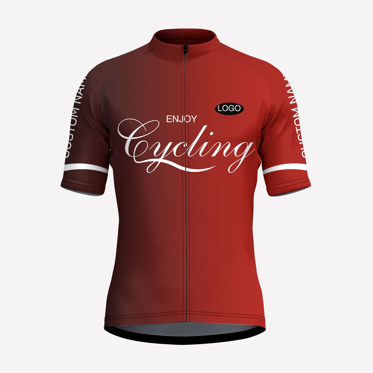 Men's Red Enjoy Cycling Custom Cycling Jersey
