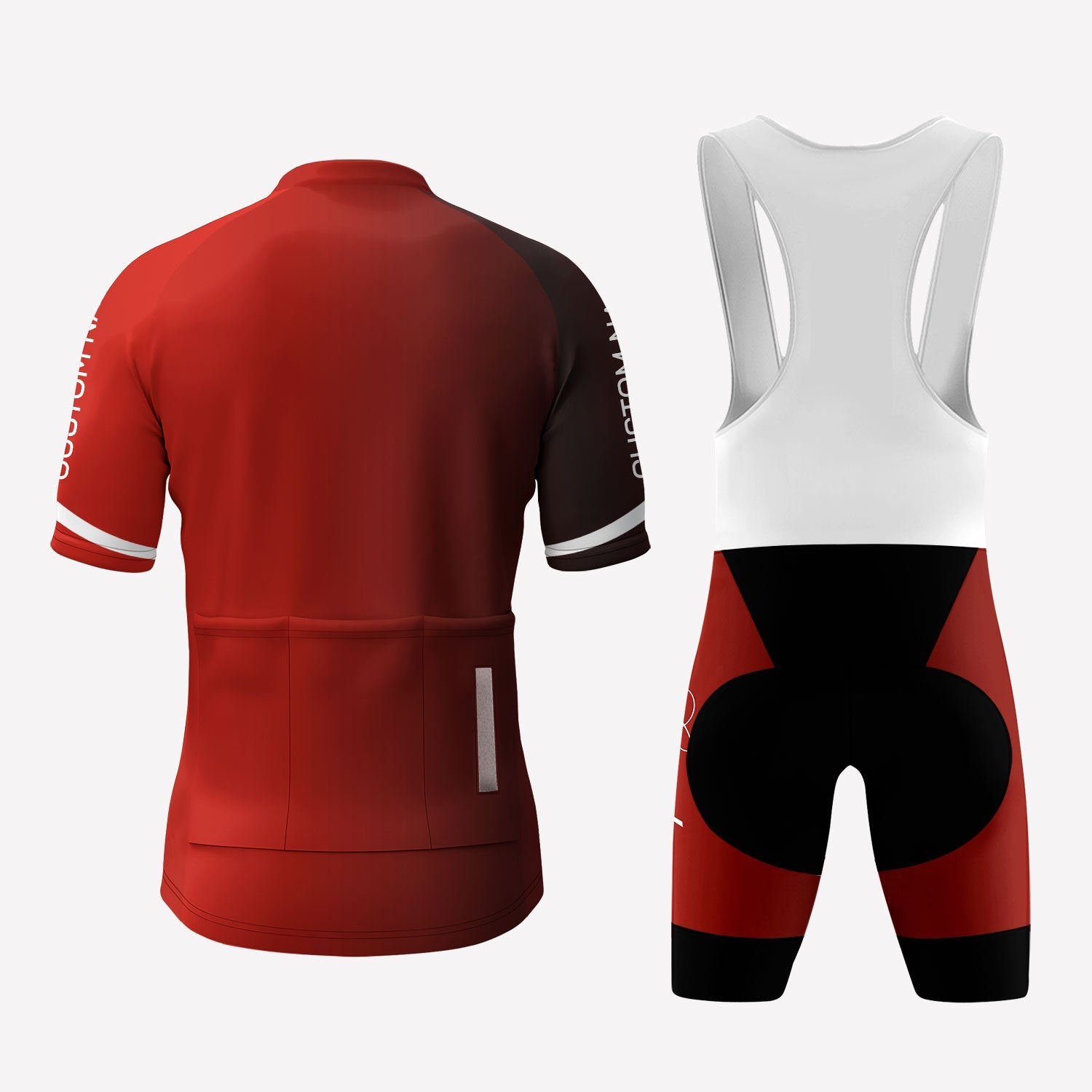 Men's Red Enjoy Cycling Custom Cycling Kit