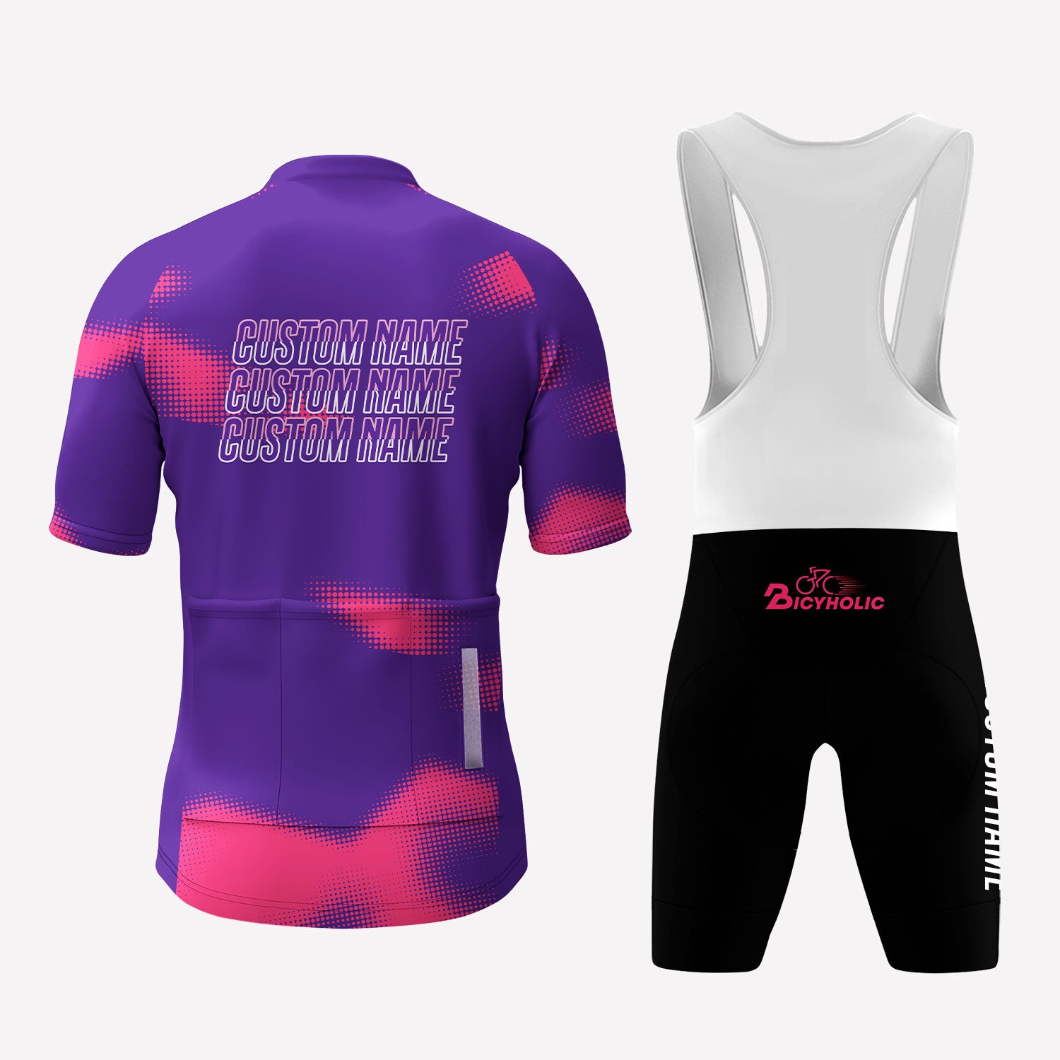Men's Futuristic Bicyholic Style Custom Cycling Kit V4