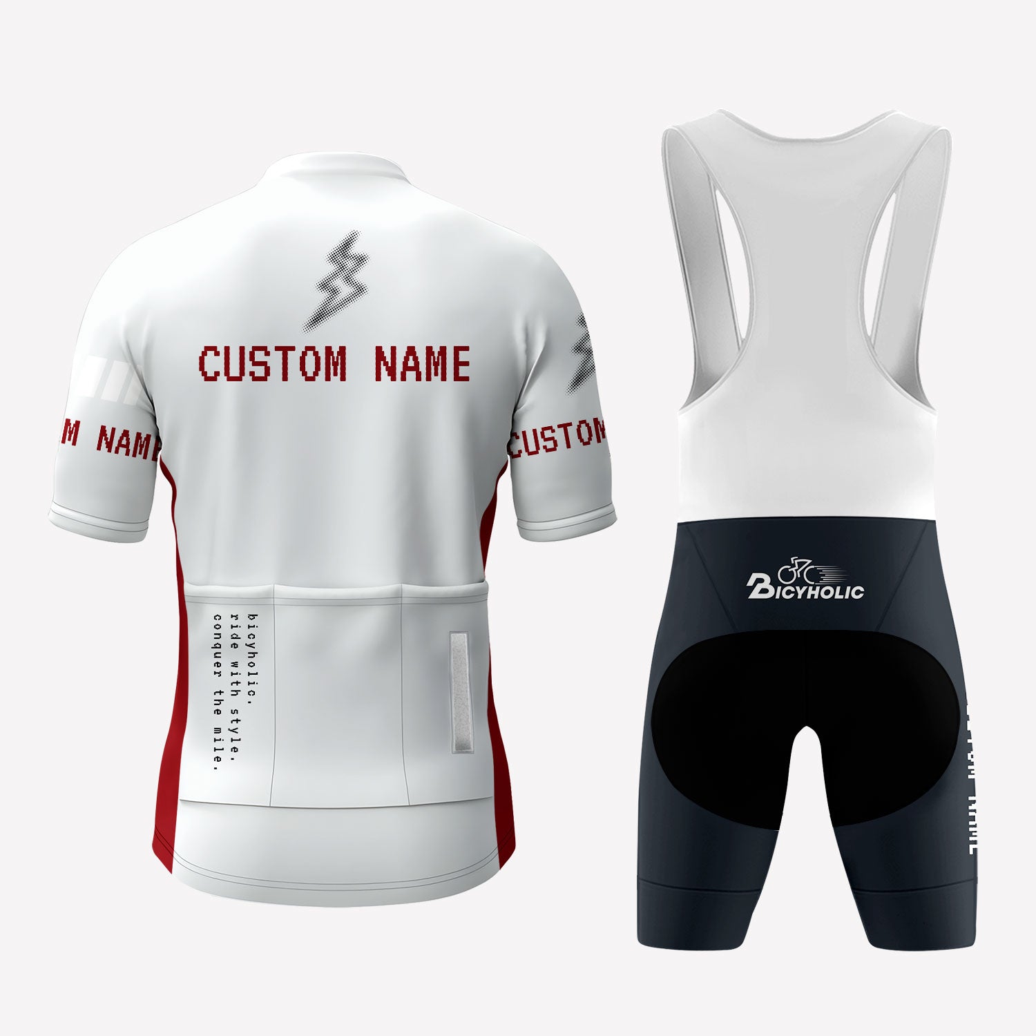 Men's Futuristic Bicyholic Style Custom Cycling Jersey V1