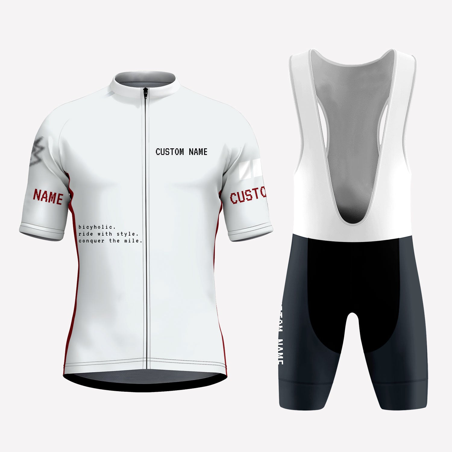 Men's Futuristic Bicyholic Style Custom Cycling Jersey V1