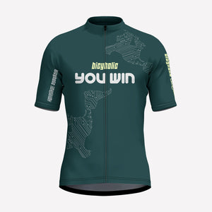 Men's Green You Win Custom Cycling Jersey