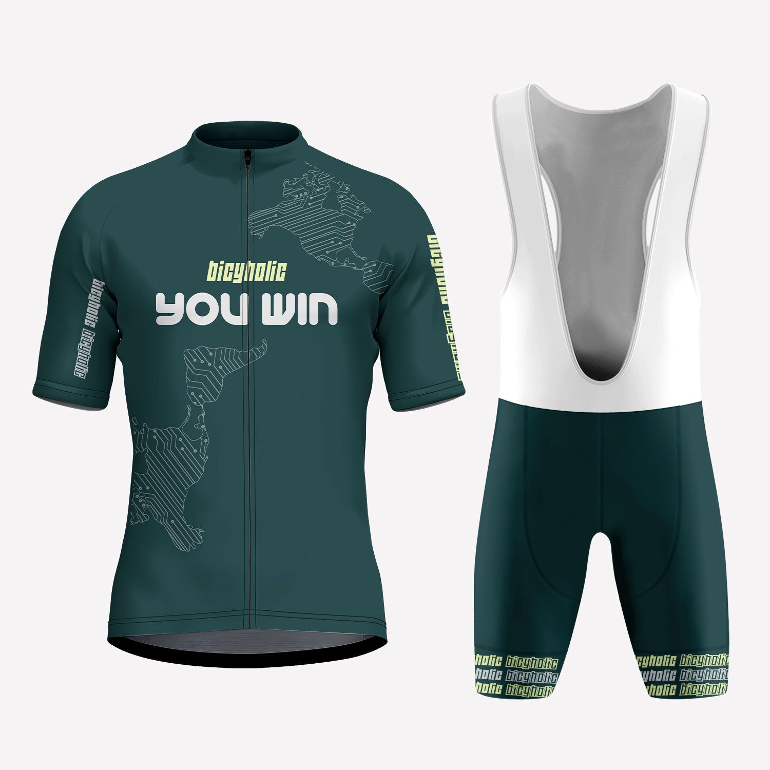 Men's Green You Win Custom Cycling Kit