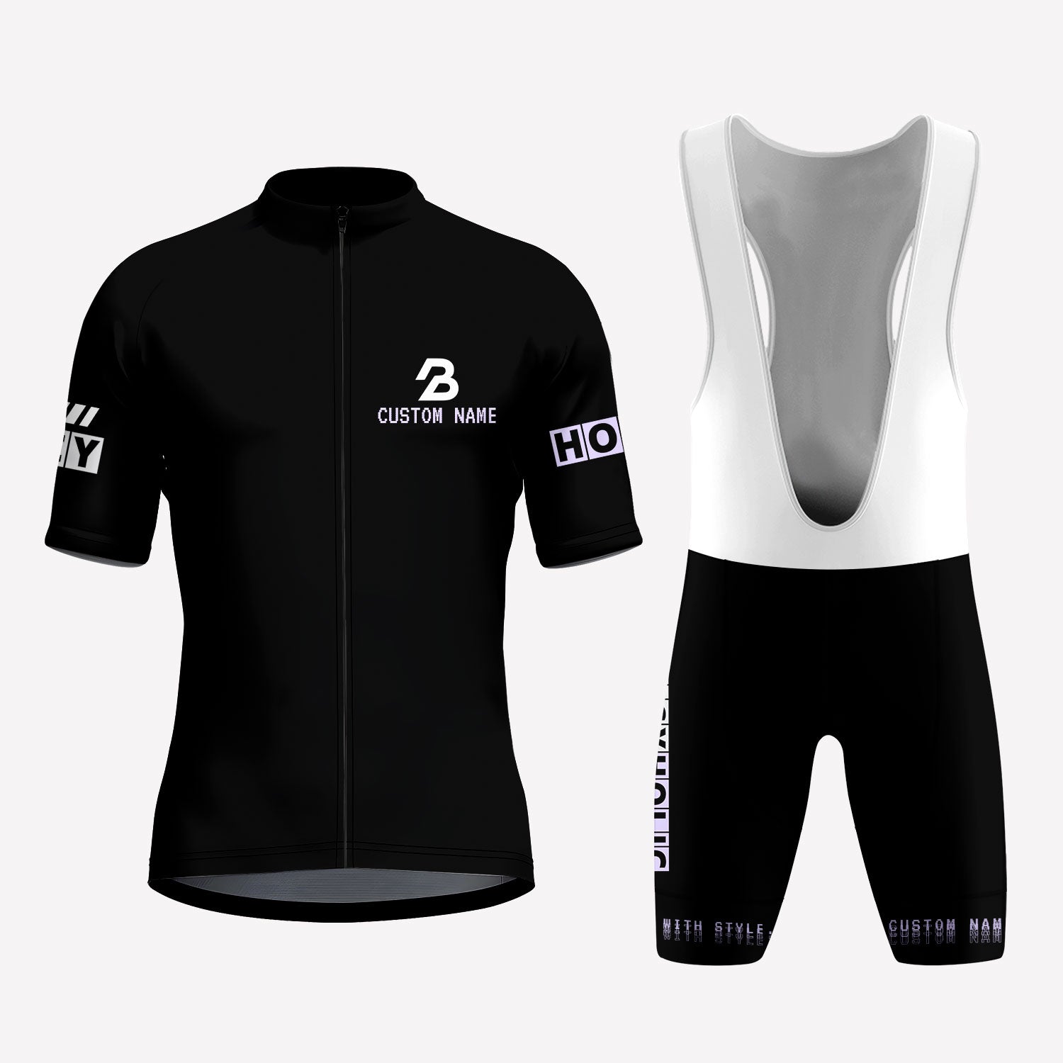 Men's Futuristic Bicyholic Style Custom Cycling Kit V3