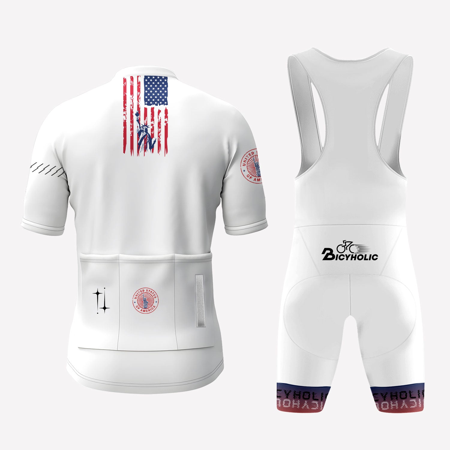 Men's Futuristic Bicyholic Style Custom Cycling Kit V3