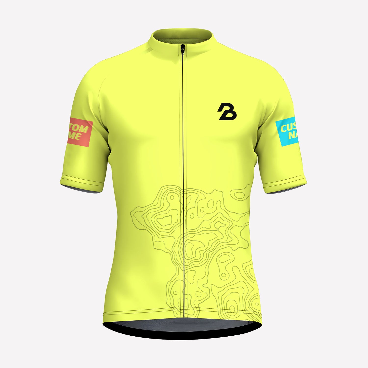 Men’s Neon Yellow Custom Cycling Jersey