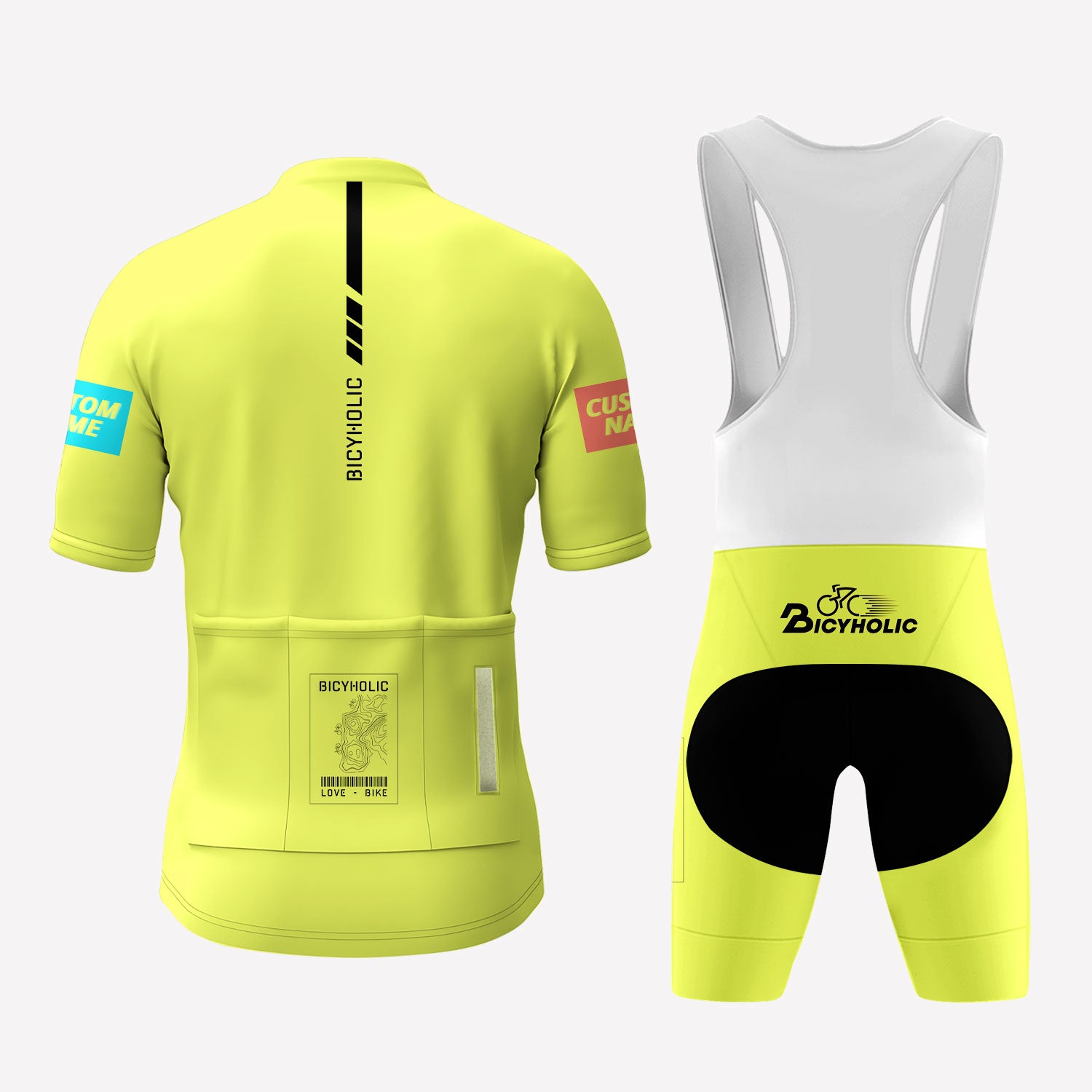 Men’s Neon Yellow Custom Cycling Kit