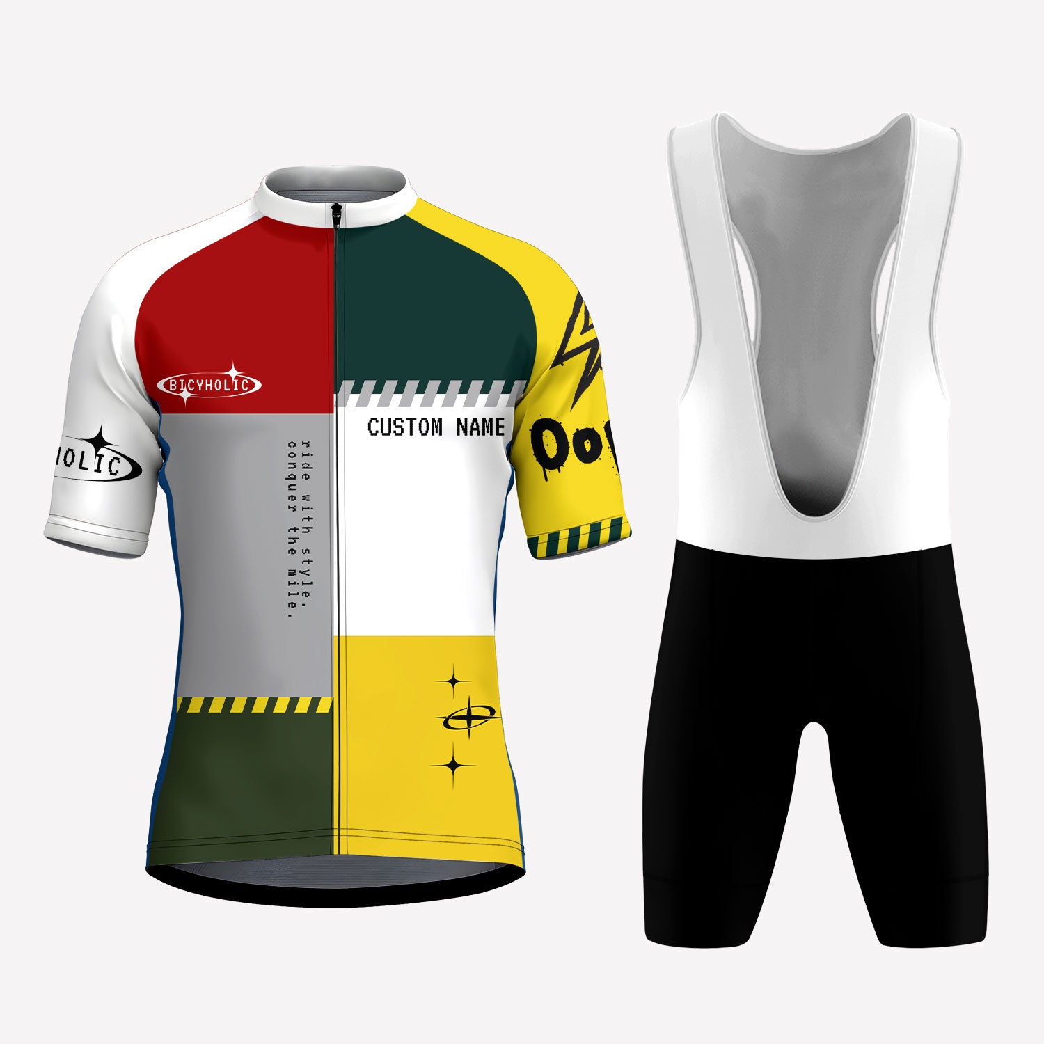 Men’s Retro Bicyholic Custom Cycling Kit