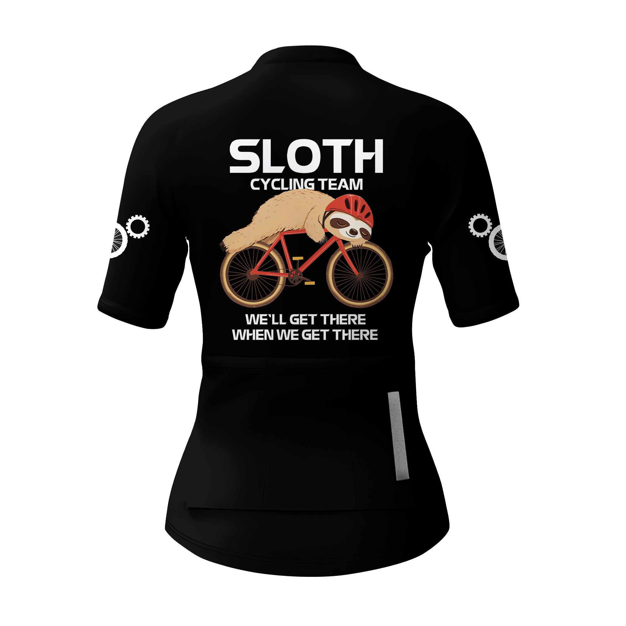 Women's Black Sloth Team Cycling Jersey