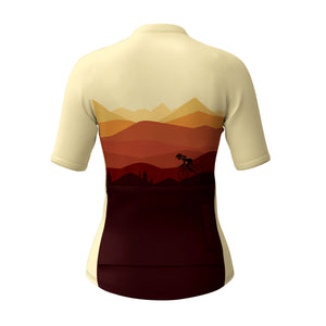 Women's Sunset Cyclist Cycling Jersey