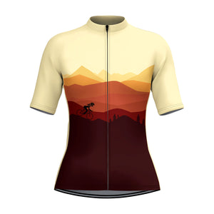 Women's Sunset Cyclist Cycling Jersey